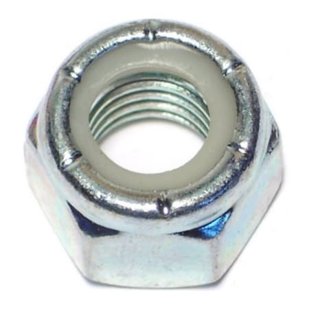 Nylon Insert Lock Nut, 1/2-13, Steel, Grade 2, Zinc Plated, 50 PK